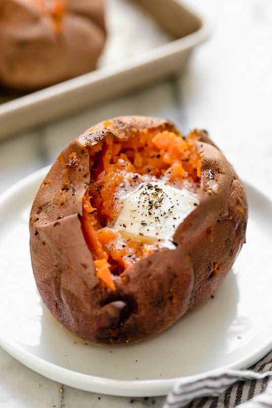 Baked Sweet Potato with butter