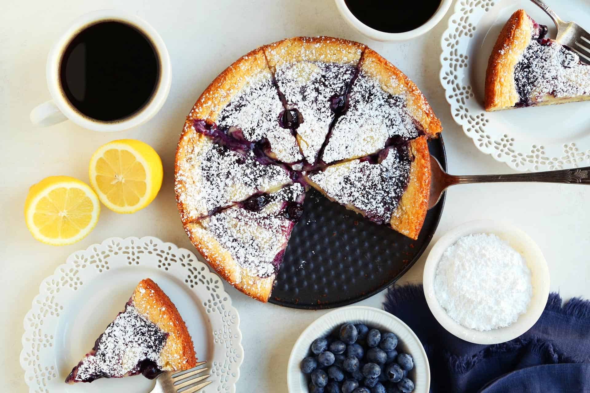 Gooey Lemon Blueberry Cake